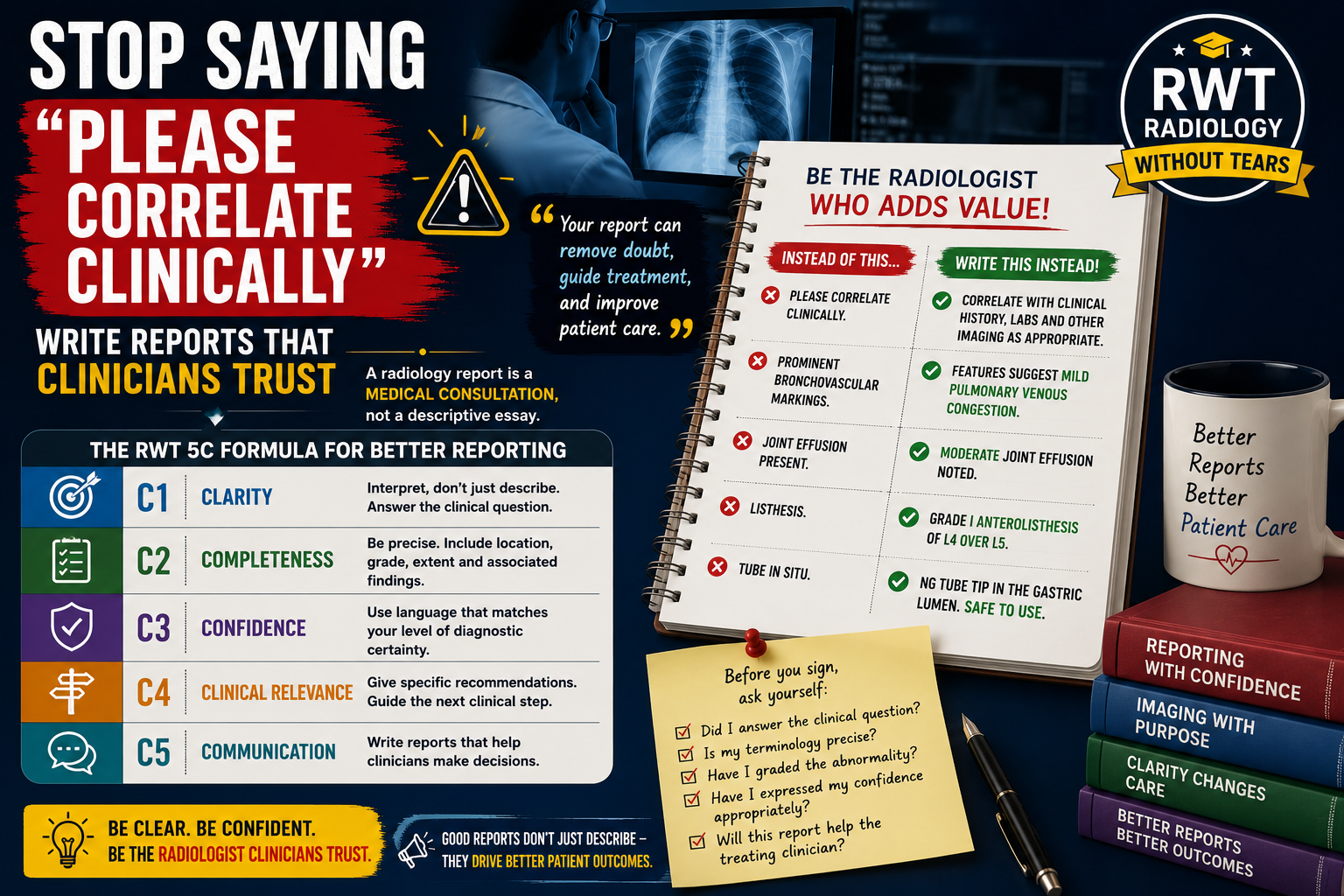 Stop Writing "Clinical Correlation Advised": 5 Reporting Habits Every Radiologist Should Master